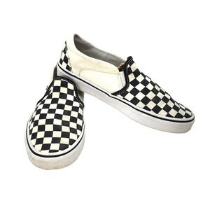 Vans Asher Checkerboard Slip On Shoes Womens Sz 9 721356 Classic Skater Surf